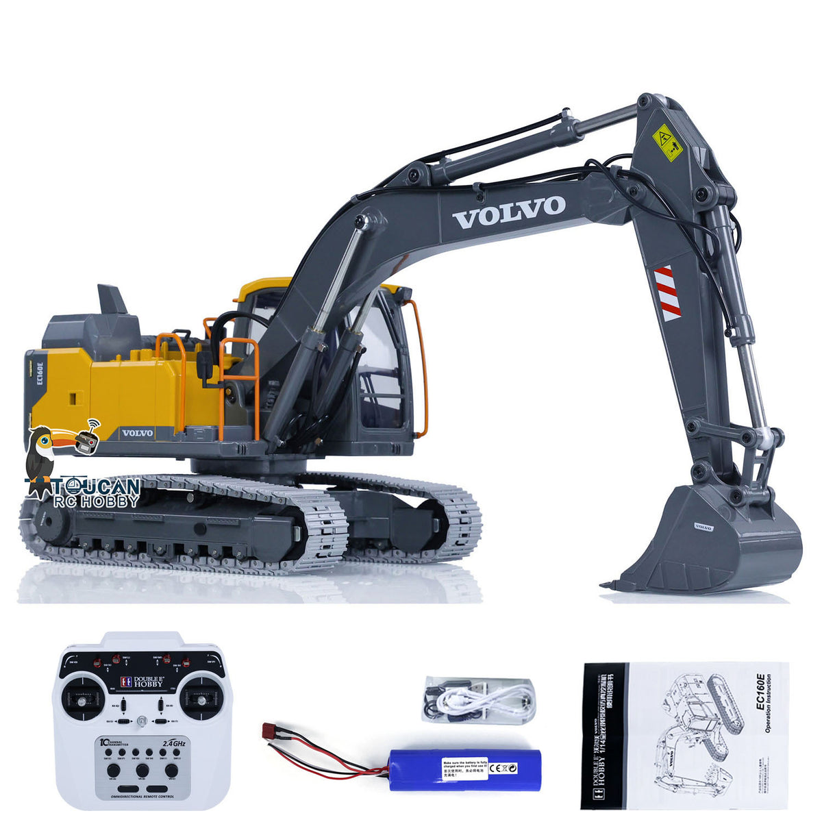 1:14 Double E E010 EC160E Full Alloy Metal RC Excavator Radio Controll