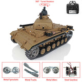 1/16 Scale TK7.0 Upgraded 2.4Ghz Henglong Panzer III H RTR RC Metal Version Tank Model 3849 W/ 360 Turret Tracks Sprockets