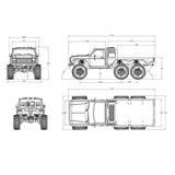 CROSSRC EMO XL 1/8 RC Rock Crawler Car 6WD Radio Controlled Off Road Vehicles Model Brushless Motor 1800KV ESC Light Sound Radio