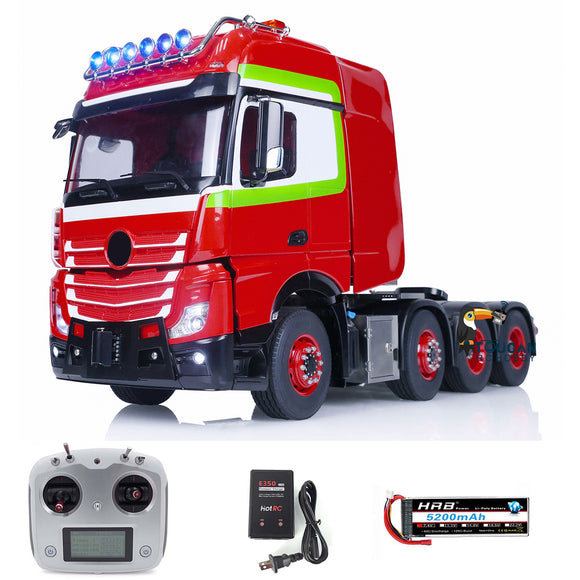 TOUCAN Painted 8*8 Heavy Metal Chassis RC 1/14 Tractor Trucks for Cabin Cars Light Sound System