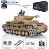 Henglong 1/16 Scale TK7.0 Upgraded German Panzer IV F Metal Version RTR Remote Controlled Tank 3858 360 Turret Smoke Sound FPV