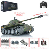 Henglong 1/16 7.0 Customized Ver Panther G Ready To Run Remote Controlled Tank 3879 Metal Tracks Wheels 360 Turret Recoil Barrel