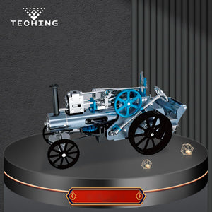 Stainless Steel TECHING Simulation Electric Steam Car Display DIY Vehicles Model Kits Decoration Fashion Accessories
