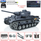 1/16 TK7.0 Customized VersionHenglong Panzer III L Ready To Run Remote Controller Model Tank 3848 Metal Track Wheels BB IR FPV