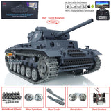 1/16 TK7.0 Customized VersionHenglong Panzer III L Ready To Run Remote Controller Model Tank 3848 Metal Track Wheels BB IR FPV