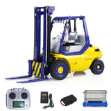 1/14 Scale RC Hydraulic Forklift Metal Wheeled Transfer Vehicle RTR Folk Lift Truck Light Sound