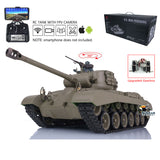 1/16 TK7.0 Henglong FPV M26 Ready To Run Radio Controlled Plastic Version Model Tank 3838 With 360 Turret Gearbox Barrel Recoil