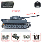 Upgraded 2.4GHz Henglong 1/16 TK7.0 Metal Version German Tiger I Ready To Run Remote Controlled Tank 3818 Barrel Recoil BB Sound