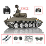 2.4GHz Henglong 1/16 Scale TK7.0 Customized Version M26 Pershing Ready To Run Remote Controlled Tank 3838 Metal Tracks Wheels