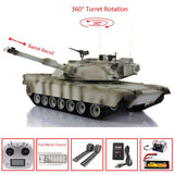 2.4Ghz Heng Long 1/16 Full Metal Chassis Ready To Run Radio Controlled IR TK16 Tank 3918 M1A2 Abrams Open Fire Smoking Flash 360