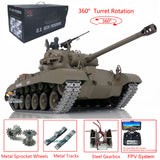 2.4GHz Henglong 1/16 FPV Scale TK7.0 Upgraded M26 Pershing RTR Remote Controller Model Tank 3838 Mental Version With 360 Turret