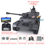 1/16 TK7.0 Customized Ver Henglong Panzer IV F2 RTR RC FPV BB IR Model Tank 3859 Metal Track Wheels W/ 360 Turret Smoke Sound