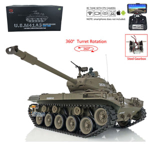 2.4Ghz Henglong 1/16 TK7.0 Plastic Version Walker Bulldog Remote Controlled Model Tank 3839 with 360 Turret Gearbox Smoke FPV