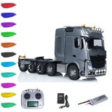 1/14 Remote Control Tractor Truck 3363 Lorry 10x10 Metal Chassis Ready To Run Truck Emulated Model Lights Sounds 3-Speed Gearbox