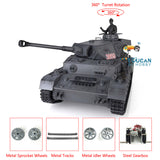 1/16 Scale TK7.0 Upgraded 2.4Ghz Henglong Panzer IV F2 Ready To Run Remote Controlled Tank 3859 W/ 360 Turret Tracks Sprockets