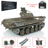 2.4Ghz Henglong 1/16 Scale TK7.0 Upgraded Mental Version Walker Bulldog RTR RC Model Tank 3839 With 360 Turret Tracks Sprockets