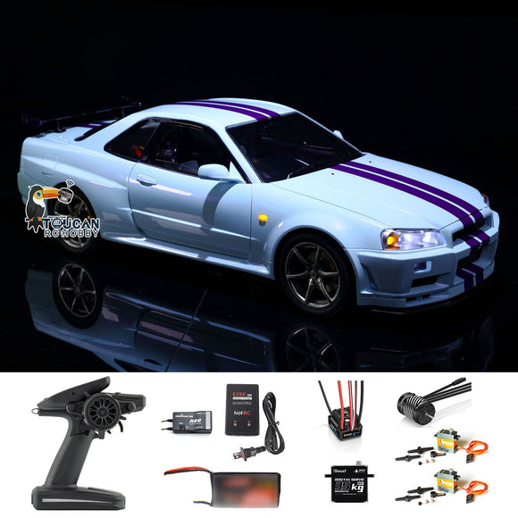 Capo 1:8 RC Drift Car 4x4 Remote Control Roadster RTR R34 High-speed Hobby Model DIY Collection Brushless Motor