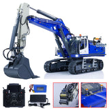 Kabolite 1/14 Remote Control Hydraulic Excavator K970 100S Pro RC Digger Model with Light Sound Smoke