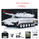 Heng Long 1/16 Military RC Tank Radio Controlled Panzer IDF Merkava MK IV 3958 Turret 360 Rotary Hobby Model DIY