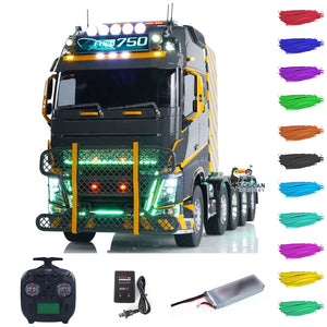 Unitru 02 FH16 1/14 Remote Control Tractor Truck 10x10 Metal Chassis RTR RC Lorry Car Model ST8 Radio Battery Smoke Light 3Speed