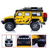 1/10 Crawler Racing Car Yellow 4x4 Off-road RC RIR Climbing Vehicle P411 Lights Sound Smoking Winch ESC 540 Brushed Motor Servo