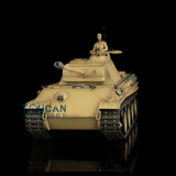 Henglong 1/16 TK7.0 Upgraded German Panther G FPV Ready To Run Remote Controlled Tank 3879 W/ 360 Turret Metal Tracks Idlers