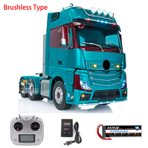 TOUCAN Painted 1/14 RC Tractor Truck for Actros 1851 3363 Remote Control 6X6 Metal Chassis Cars Light