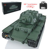 2.4G Henglong 1/16 Scale TK7.0 Plastic Soviet KV-1 Ready To Run Remote Controlled Tank 3878 360 Turret Tracks Sprockets Idlers