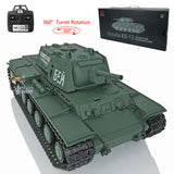 2.4G Henglong 1/16 Scale TK7.0 Plastic Soviet KV-1 Ready To Run Remote Controlled Tank 3878 360 Turret Tracks Sprockets Idlers