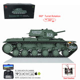 1/16 Scale TK7.0 Plastic Henglong FPV KV-1 Remote Controlled Ready To Run Model Tank 3878 360 Turret Steel Gearbox Tracks Idlers