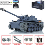 2.4Ghz Henglong 1/16 Tk7.0 Upgraded FPV German Stug III RTR Remote Controlled BB IR Tank 3868 Metal Tracks Sprockets Idlers Smoke