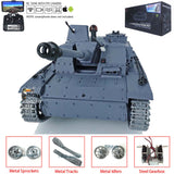 2.4Ghz Henglong 1/16 Tk7.0 Upgraded FPV German Stug III RTR Remote Controlled BB IR Tank 3868 Metal Tracks Sprockets Idlers Smoke