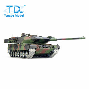 Tongde 1/16 German Leopard2A7 RC Tank Metal Tracks Remote Control Battle Panzers DIY Model Painted and Assembled 65*23*19cm