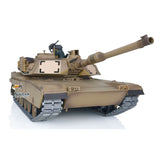 Upgraded Henglong 1/16 TK7.0 M1A2 Abrams Ready To Run Remote Controlled Tank 3918 W/ 360 Turret Metal Tracks Sprockets Idlers