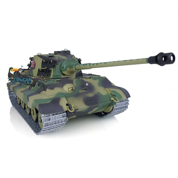 CN Stock Second-hand 85%New Henglong 1/16 7.0 Upgraded King Tiger RC Tank 3888A 360?? Turret Barrel Recoil