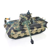 Henglong 1/16 Scale TK7.0 Plastic German King Tiger Ready To Run Remote Controlled Tank 3888A 360 Turret Tracks Sprockets Smoke