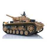 1/16 Scale TK7.0 Plastic Version Henglong Panzer III H FPV RTR RC Tank Model 3849 Gearbox 360 Turret Tracks Smoke Sound BB IR