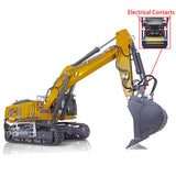 Kabolite 1/14 Remote Control Hydraulic Excavator K970 100S Pro RC Digger Model with Light Sound Smoke