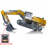 Kabolite 1/14 Remote Control Hydraulic Excavator K970 100S Pro RC Digger Model with Light Sound Smoke