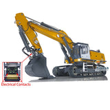 Kabolite 1/14 Remote Control Hydraulic Excavator K970 100S Pro RC Digger Model with Light Sound Smoke