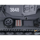 1/16 Scale TK7.0 Upgraded 2.4Ghz Henglong Panzer III L Mental Version RTR RC Tank Model 3848 with 360 Turret Smoke Sound BB IR