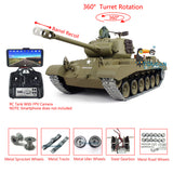 1/16 TK7.0 Henglong Customized Version M26 Pershing RTR Remote Controller Tank Model 3838 Barrel Recoil Metal Tracks Wheels FPV