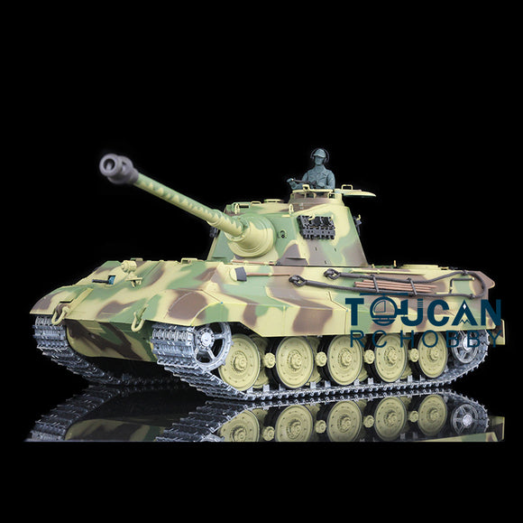 1/16 Scale TK7.0 Henglong FPV Barrel Recoil King Tiger RC RTR Tank 3888A 360 Turret Metal Tracks Sprockets Idlers Wheels