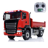 1/14 4x4 RC Hydraulic Car Metal Remote Control N44 Dump Truck With Light Sound 3-speed Transmission Motor Painted Assembled