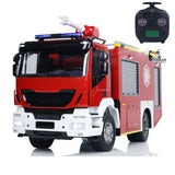 1/14 RC Fire Truck 4x2 Assembled Rescue Fire Vehicle 2-Speed Transmission Light Sound Painted Vehicle