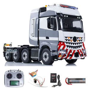 TOUCAN Painted 8x8 Heavy Metal Chassis RC Tractor Truck 1/14 Radio Control Cars Smoke Unit Sound for Tamiya 1851 3363