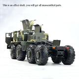 1/12 CROSSRC BC8C Mammoth 8*8 RC Car Model Military Truck KIT UBEC Motor Sound Steel 10T 14T Motor Gear Full Metal 2 Speed Gearbox