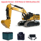 150KG 385CF 1/8 Hydraulic RC Excavator Metal Giant Remote Control Construction Vehicle Assembled Painted Light System Hydraulic System