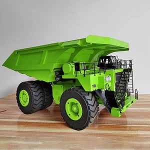 1/20 Scale CAT 793D Green Metal RC Hydraulic Mining Car Remote Control Dumper Tipper Truck Models W/ Radio light Motor ESC