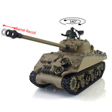 2.4G Henglong 1/16 Scale TK7.0 M4A3 Sherman RTR RC BB IR Tank 3898 Barrel Recoil Plastic Tracks Sprockets Idlers Smoke Sound